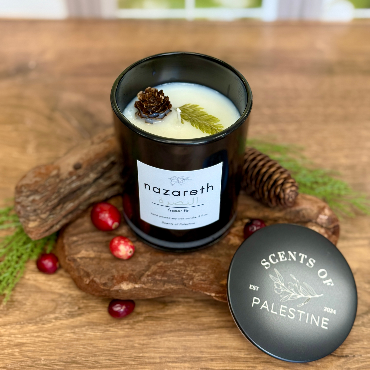 Nazareth Holiday Candle- Fraser Fir