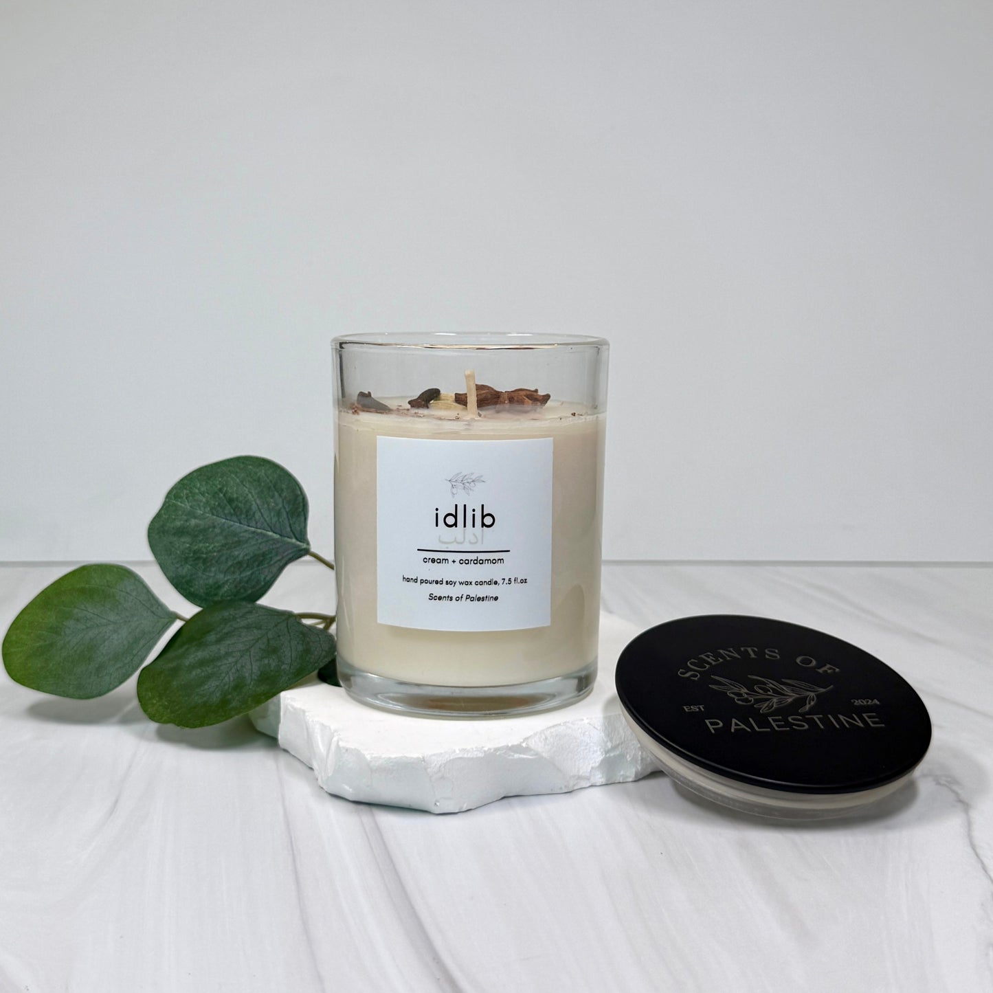 Idlib Candle- Cream and Cardamom