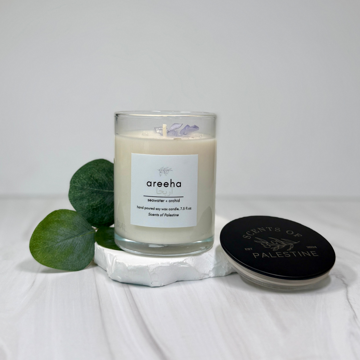 Areeha Candle- Sea Salt Orchid