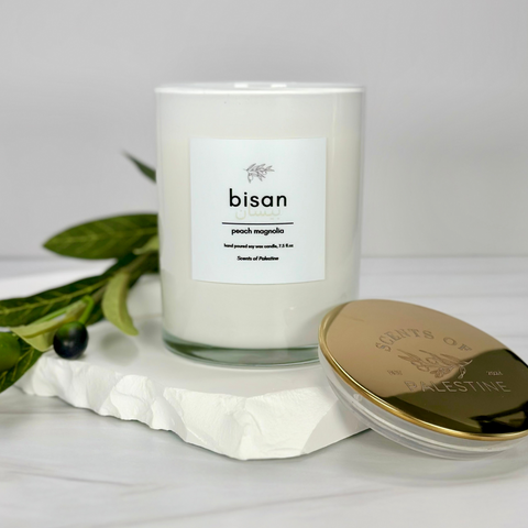 Bisan Candle-Peach Magnolia