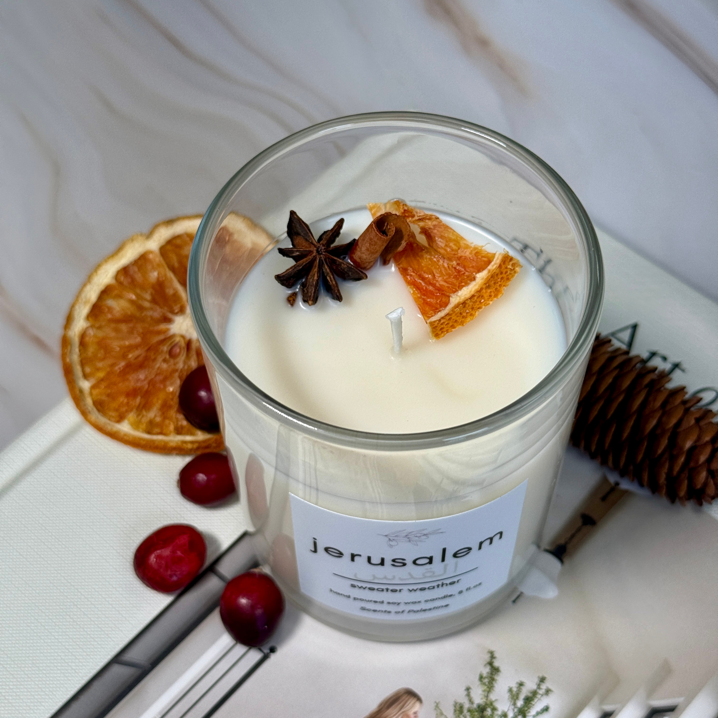 Jerusalem Holiday Candle- Sweater Weather