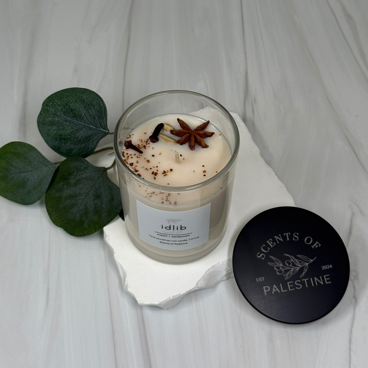 Idlib Candle- Cream and Cardamom