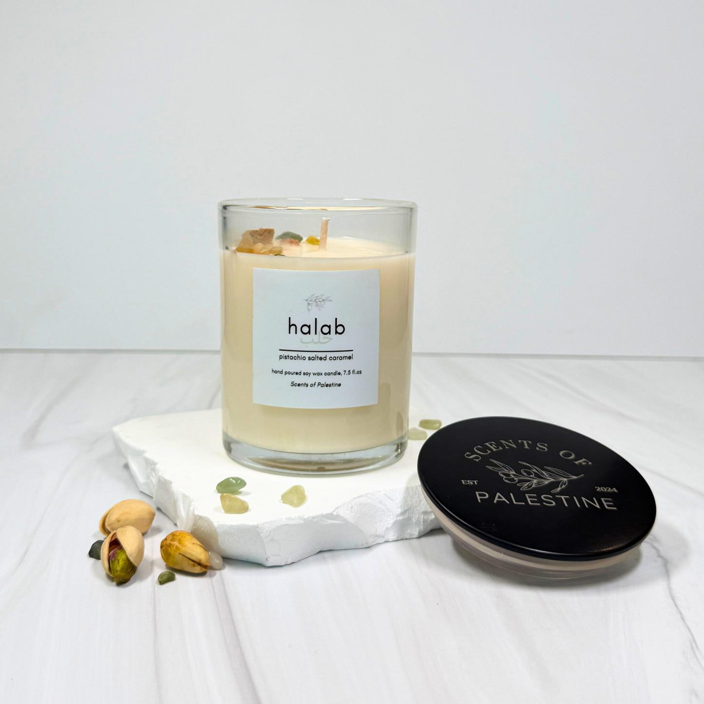 Halab Candle- Carmel Pistachio