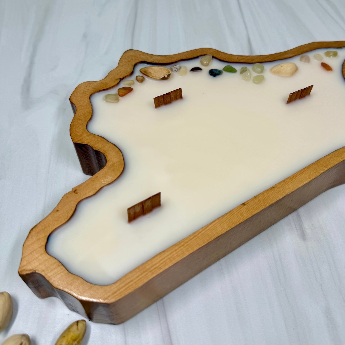 Halab Map Candle- Carmel Pistacho