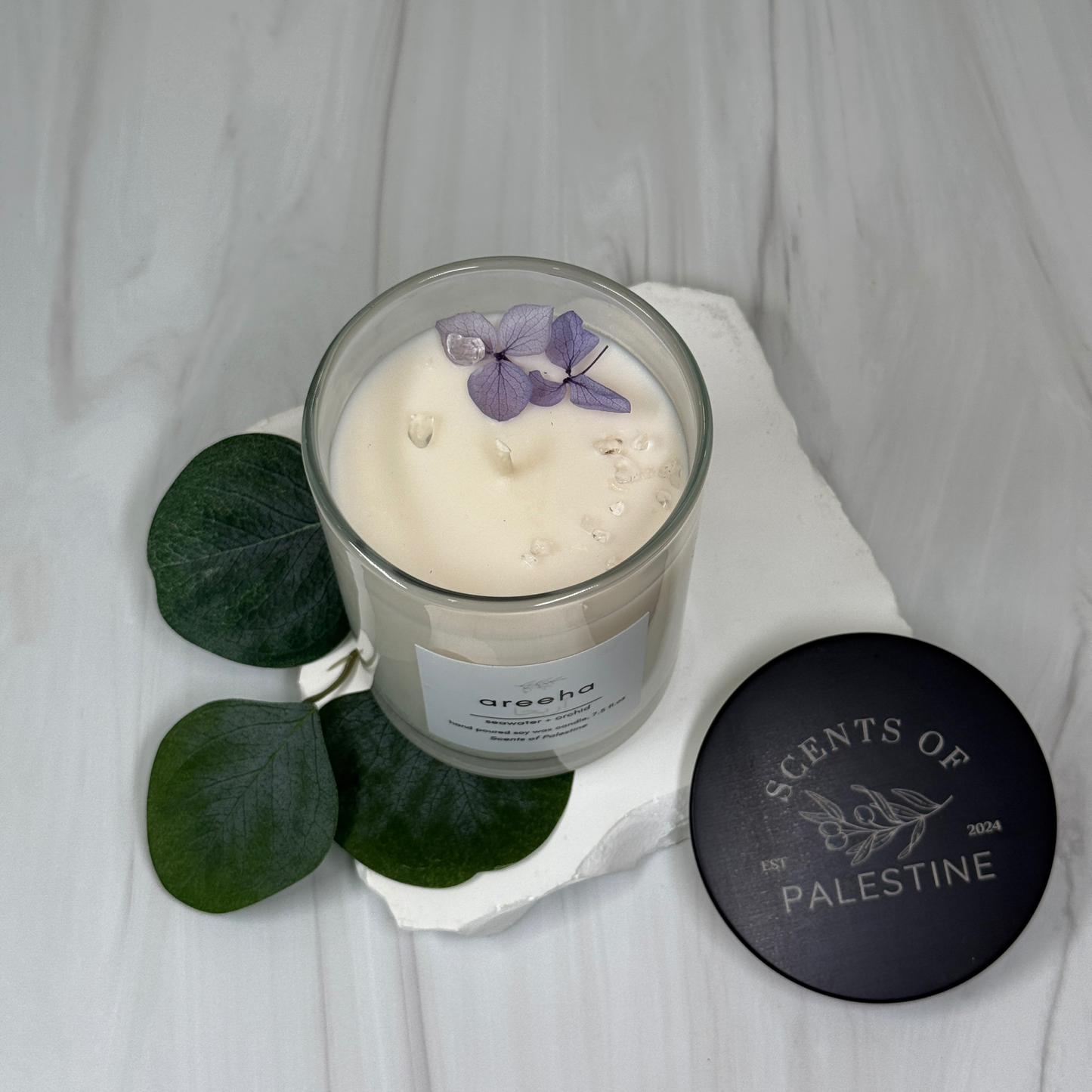 Areeha Candle- Sea Salt Orchid