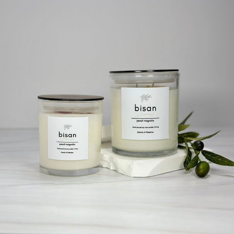 Bisan Candle-Peach Magnolia